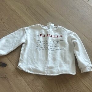 Zara Baby Familia Definition Sweatshirt 2/3Y